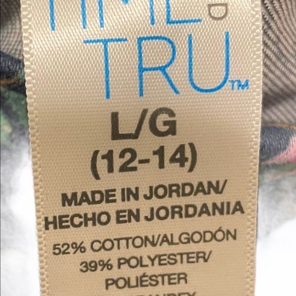 Walmart Floral Capri Pant Sz 12-14 - Picture 5 of 6